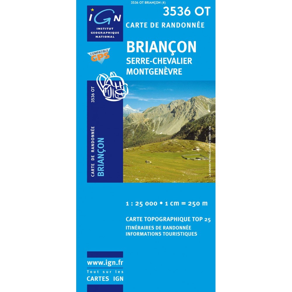 Briancon Serre-Chevailer Montgenévre 3536OT Top25 IGN